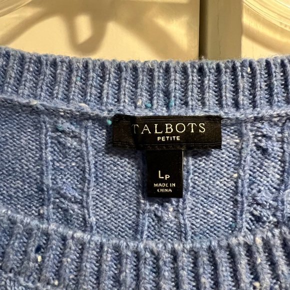 Talbots Women's Blue Cable Knit Sweater - Picture 3 of 8